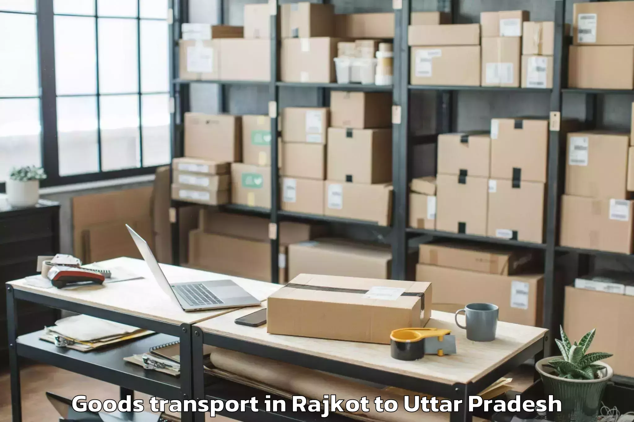 Professional Rajkot to Gorakhpur Airport Gop Goods Transport